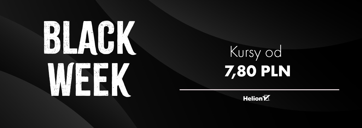 Grafika promocji - Black Week - kursy od 7,80 PLN
